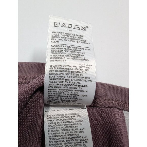 Athleta Retroterry V-Neck Sweatshirt Tee Mauve Sleeveless Womens XS - Picture 8 of 11
